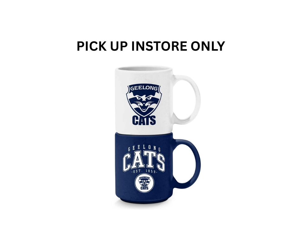 Geelong Cats - Set Of 2 Stackable Mugs