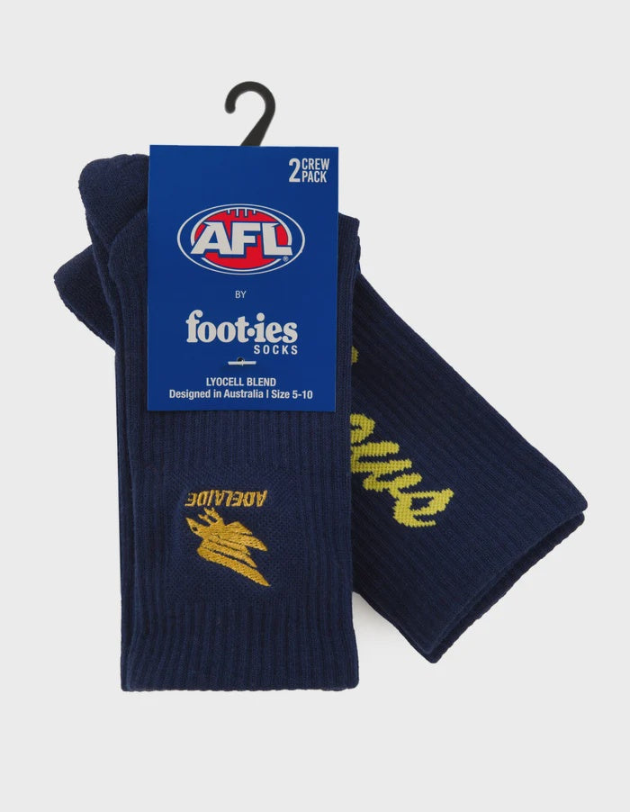 Adelaide Crows 2 Pack Sneaker Sock