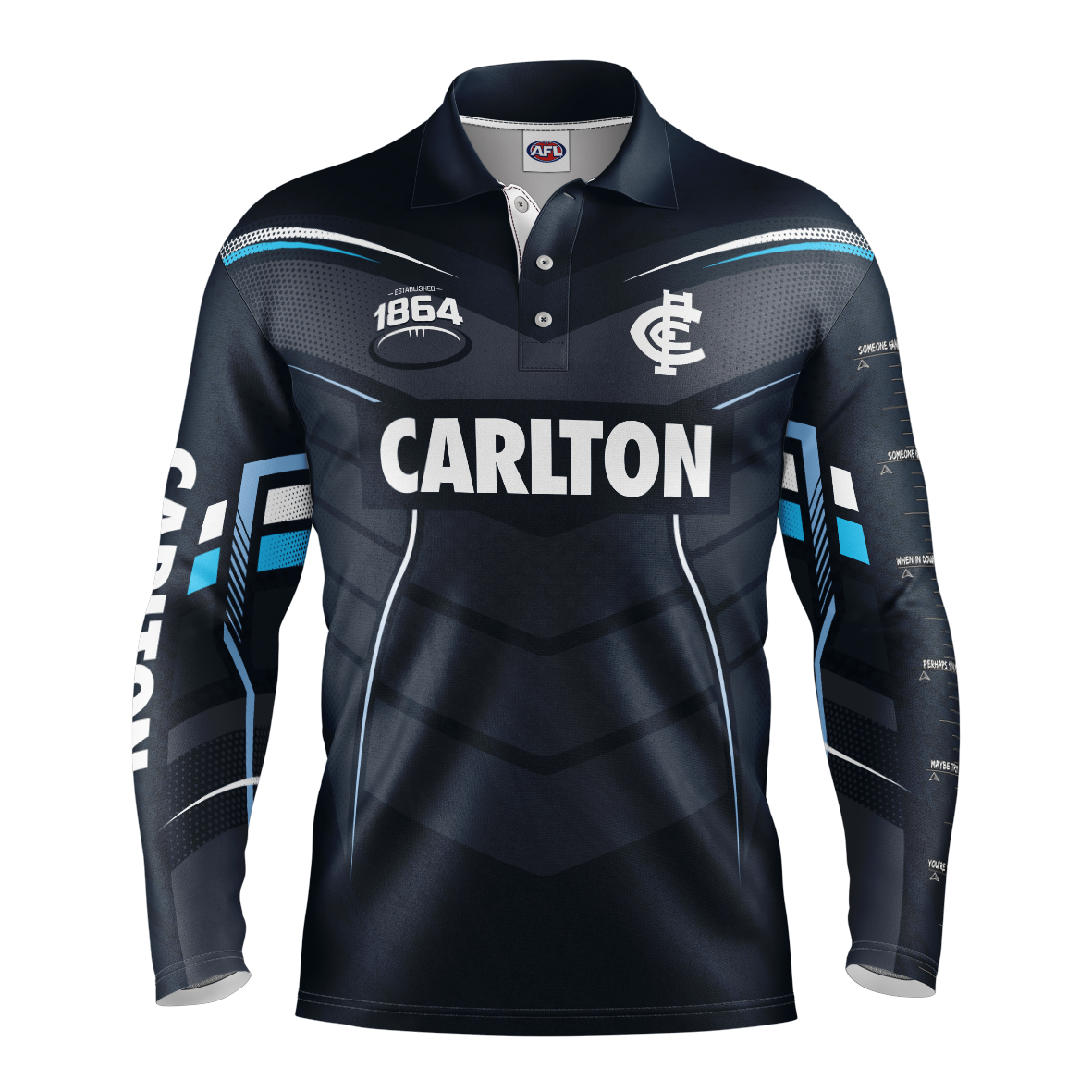 Carlton Blues Youth Cyber Fishing Shirt
