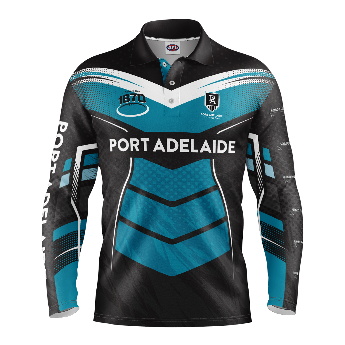 Port Adelaide Power Youth Cyber Fishing Shirt