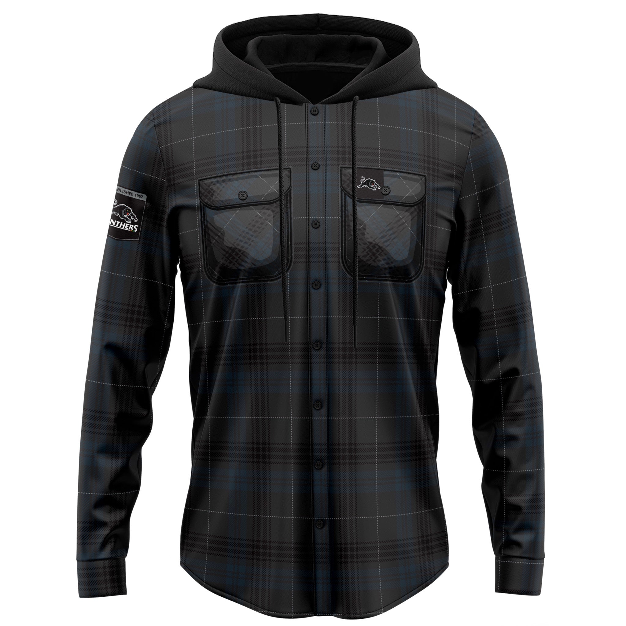 Penrith Panthers Hooded Flannel Shirt
