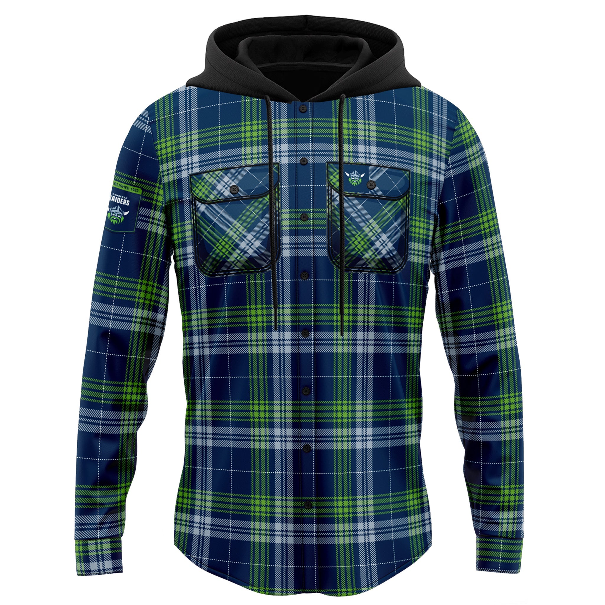 Canberra Raiders Hooded Flannel Shirt