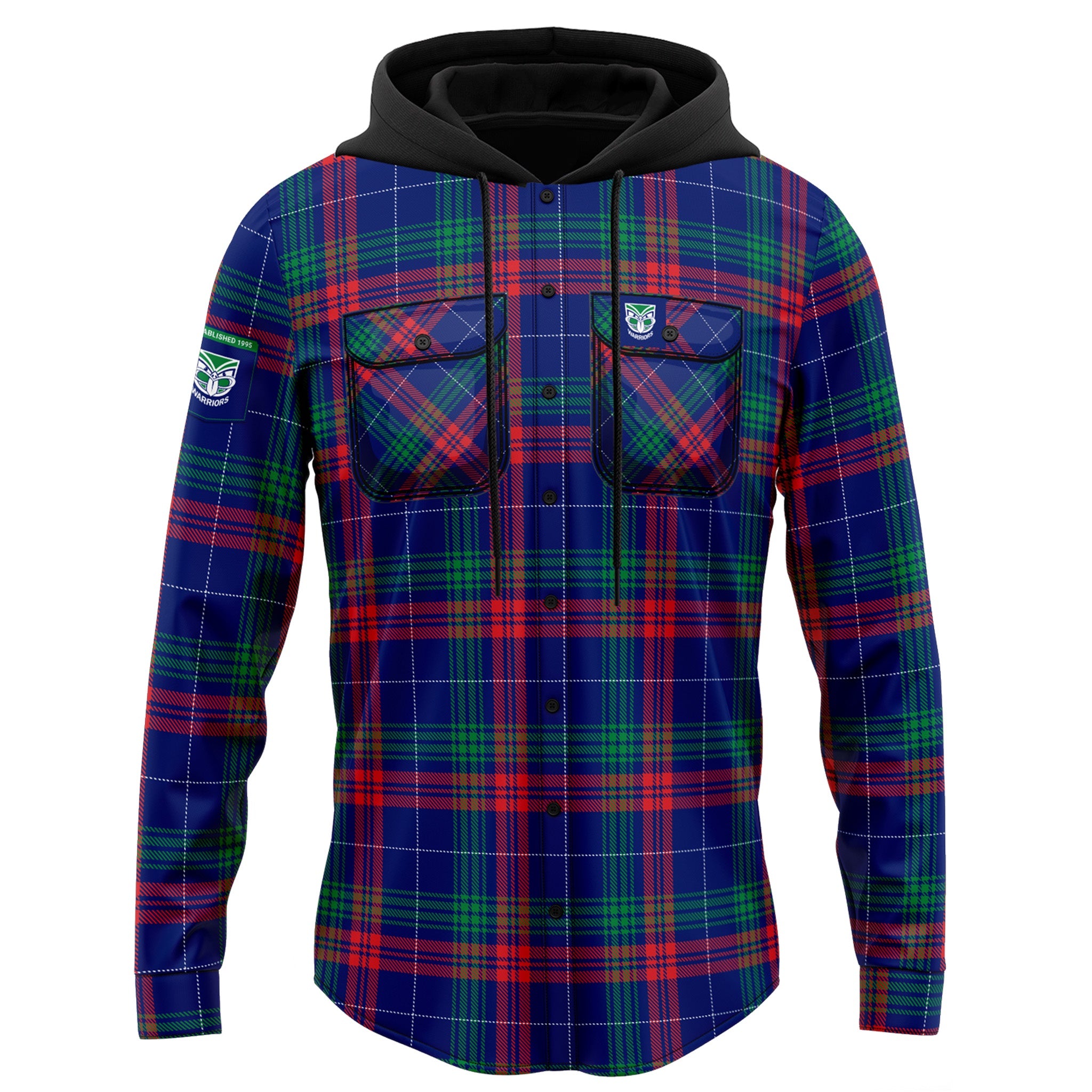 New Zealand Warriors Hooded Flannel Shirt