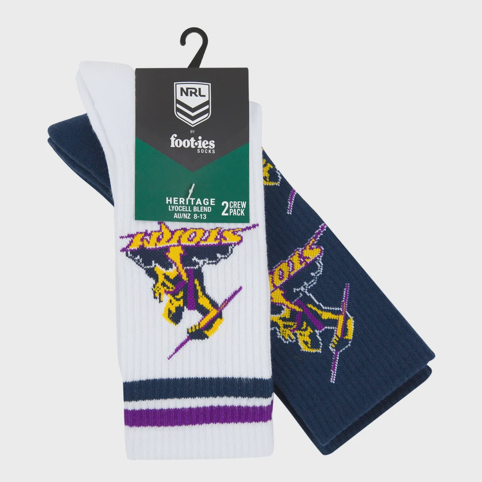 Melbourne Storm Retro Sneaker Socks 2 pack