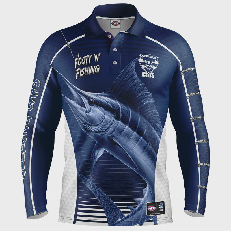 Geelong Cats Youth Footy N Fishing Shirt