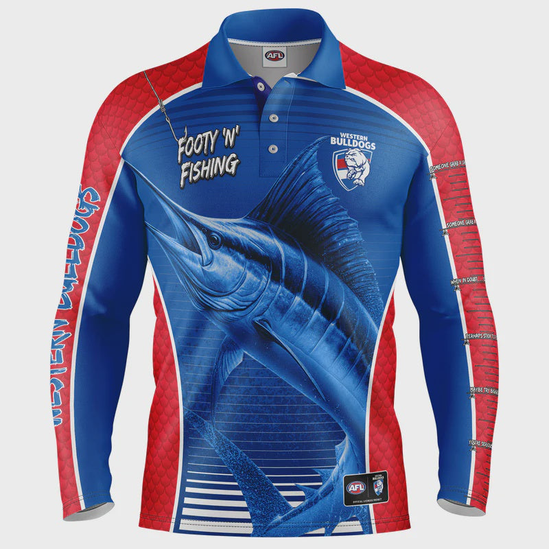 Western Bulldogs Footy N Fishing Shirt