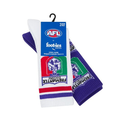 Fremantle Dockers Retro Sneaker Sock 2 pack