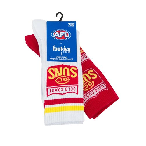 Gold Coast Suns Retro Sneaker Sock 2 pack