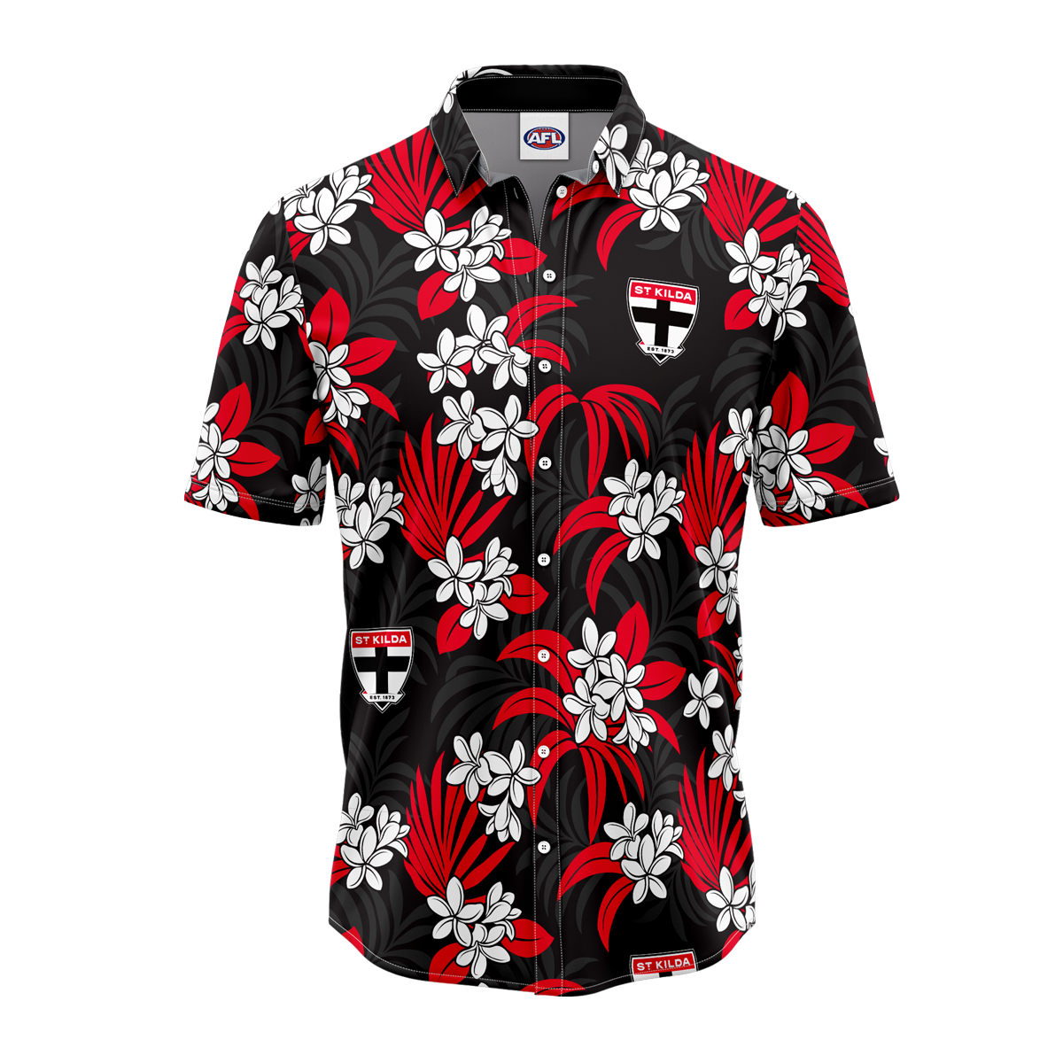 St Kilda Saints Reef Hawaiian Shirt