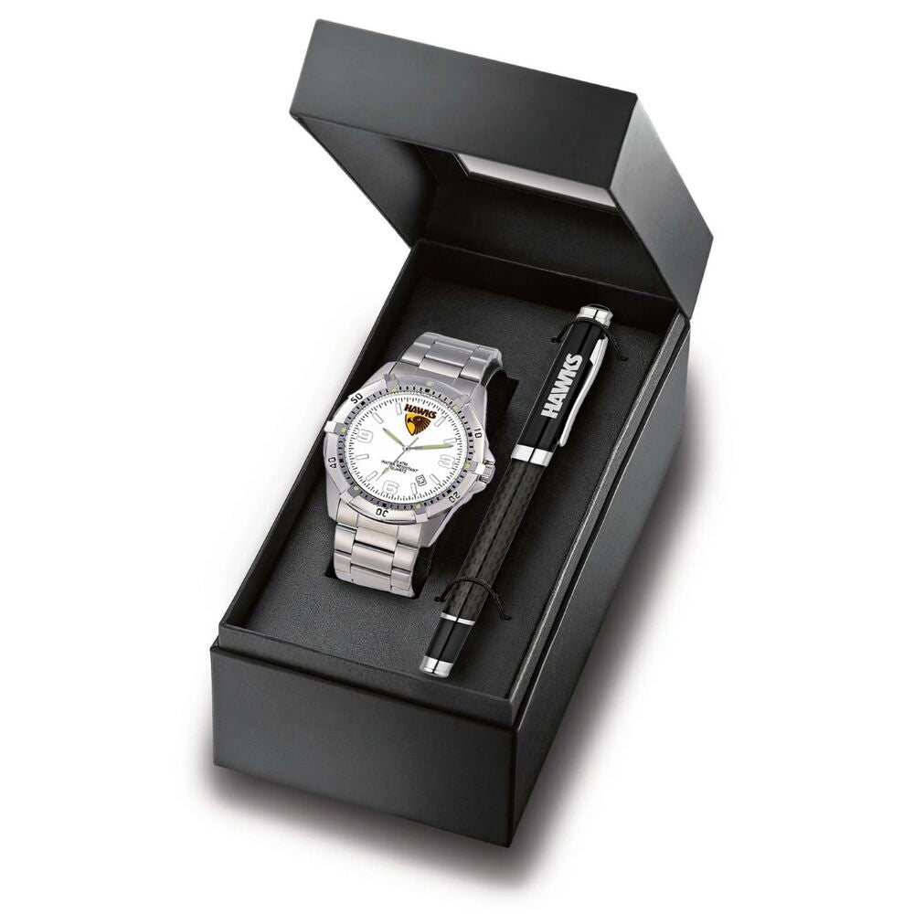 Hawthorn Hawks Watch And Pen Set