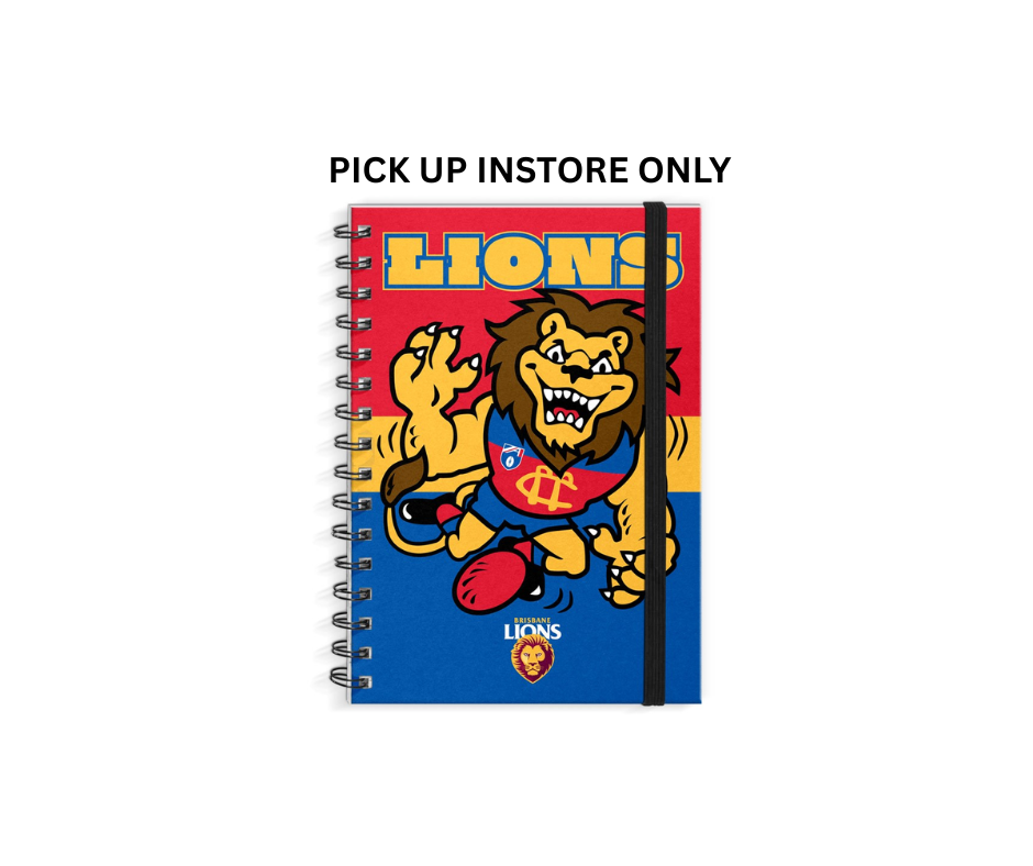 Brisbane Lions Mascot Hardcover Notebook