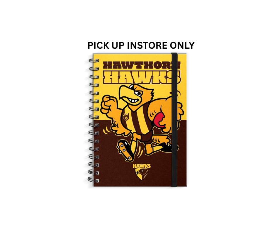 Hawthorn Hawks Mascot Hardcover Notebook