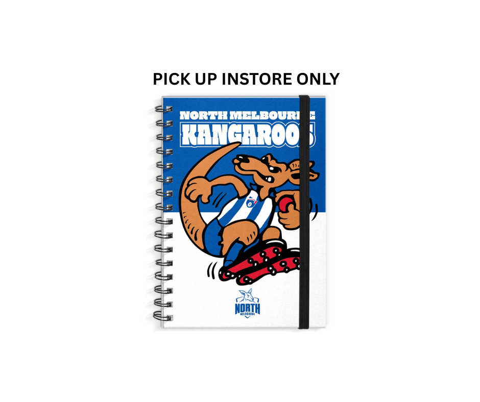 North Melbourne Kangaroos Mascot Hardcover Notebook