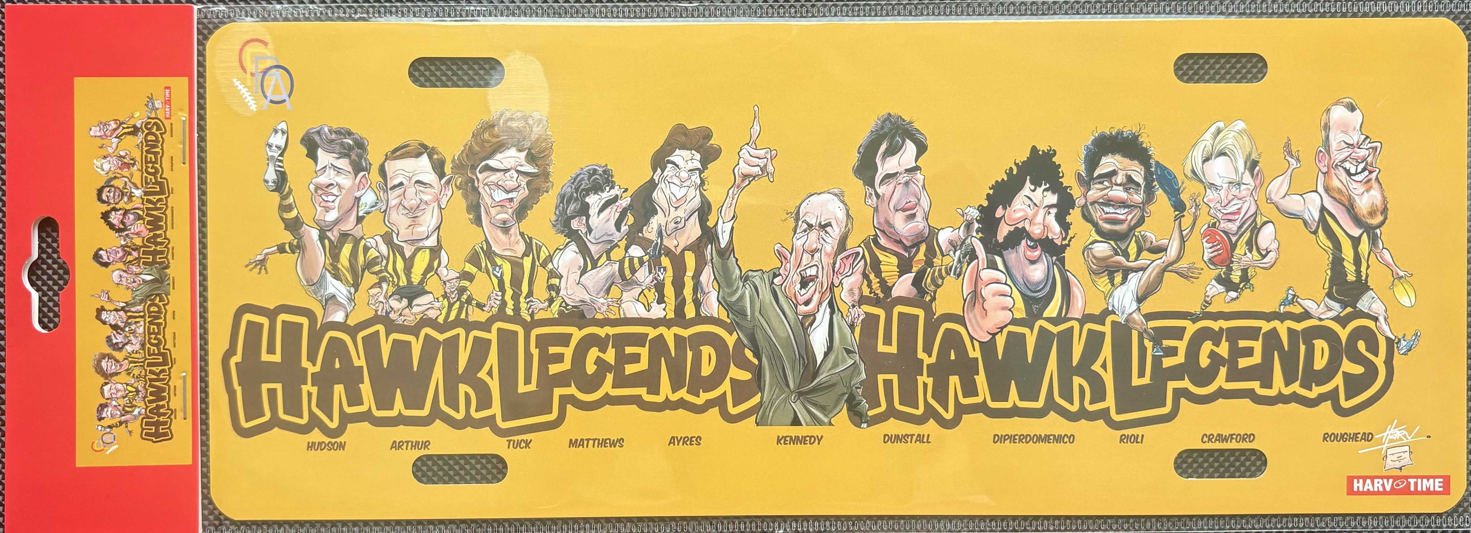 Hawthorn Hawks Legends Caricature Licence Plate Tin Sign