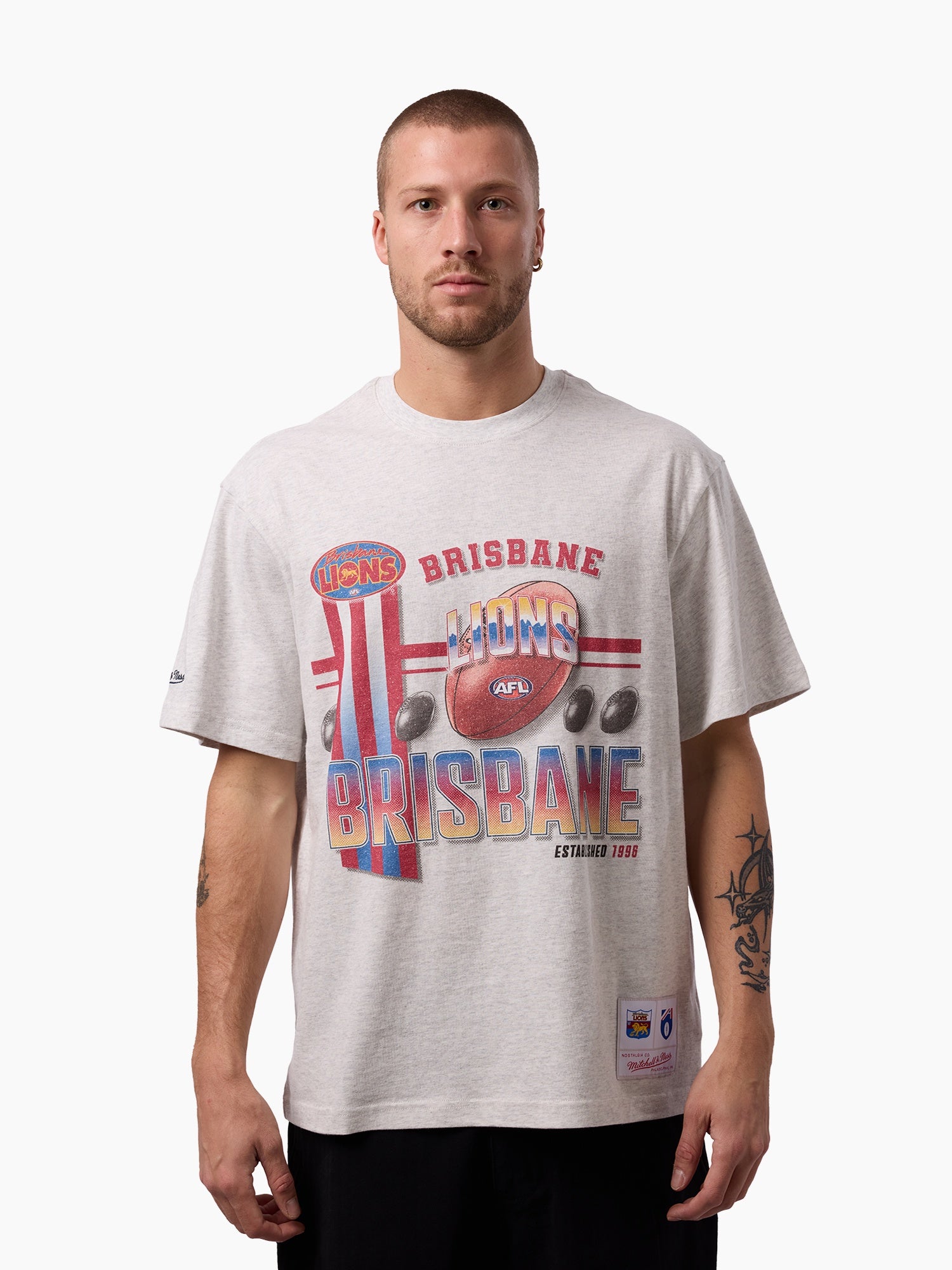 Brisbane Lions Mitchell & Ness Strike Through Tee