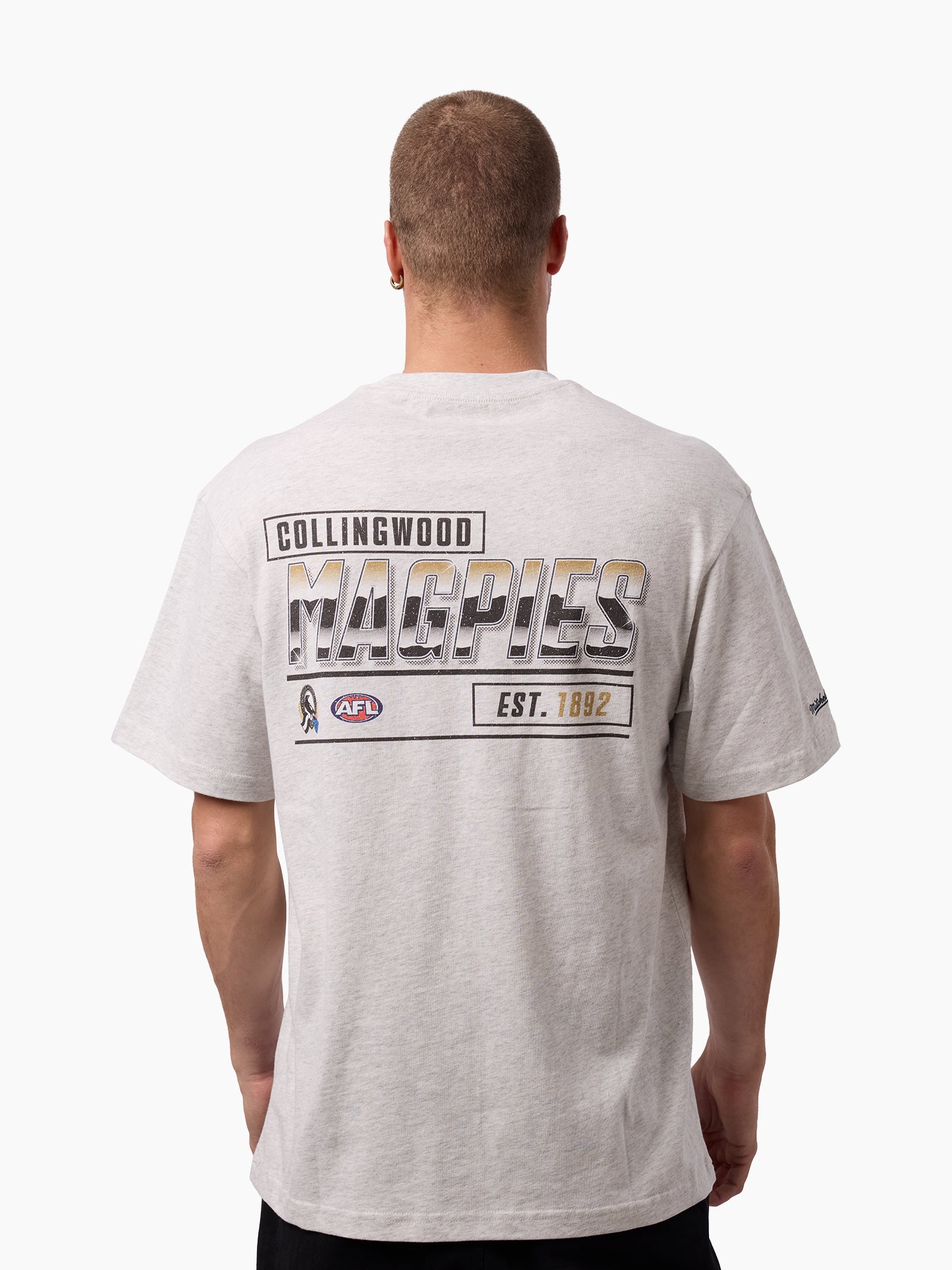Collingwood Magpies Mitchell & Ness Strike Through Tee