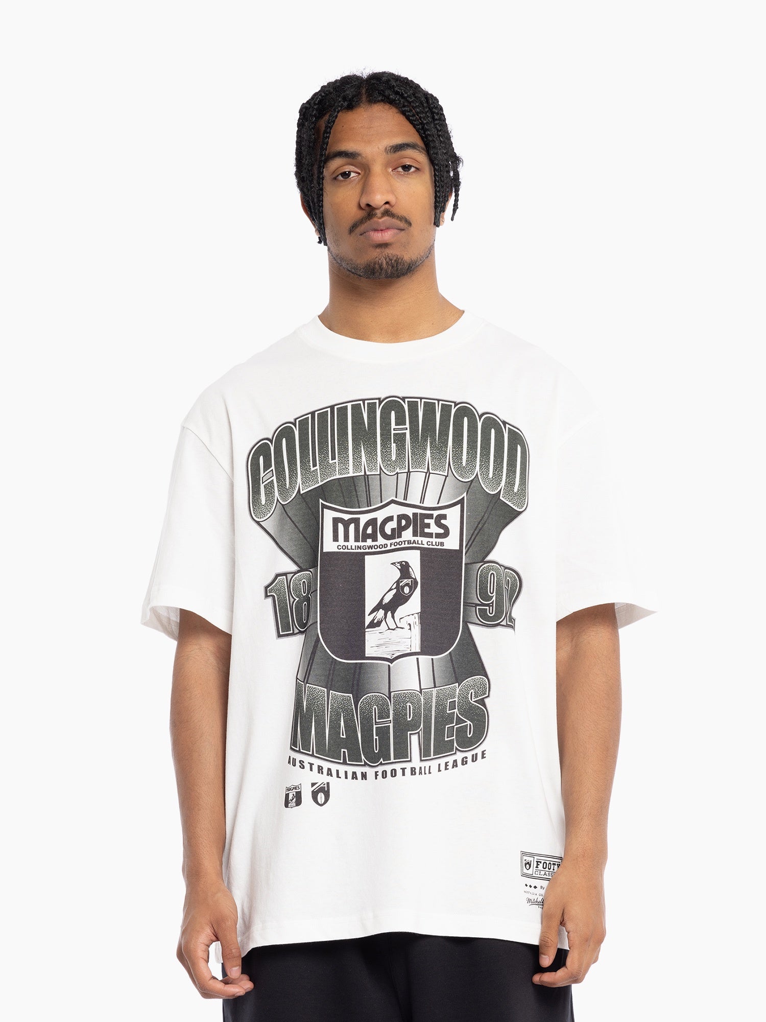 Collingwood Magpies Mitchell & Ness Bust Out Tee