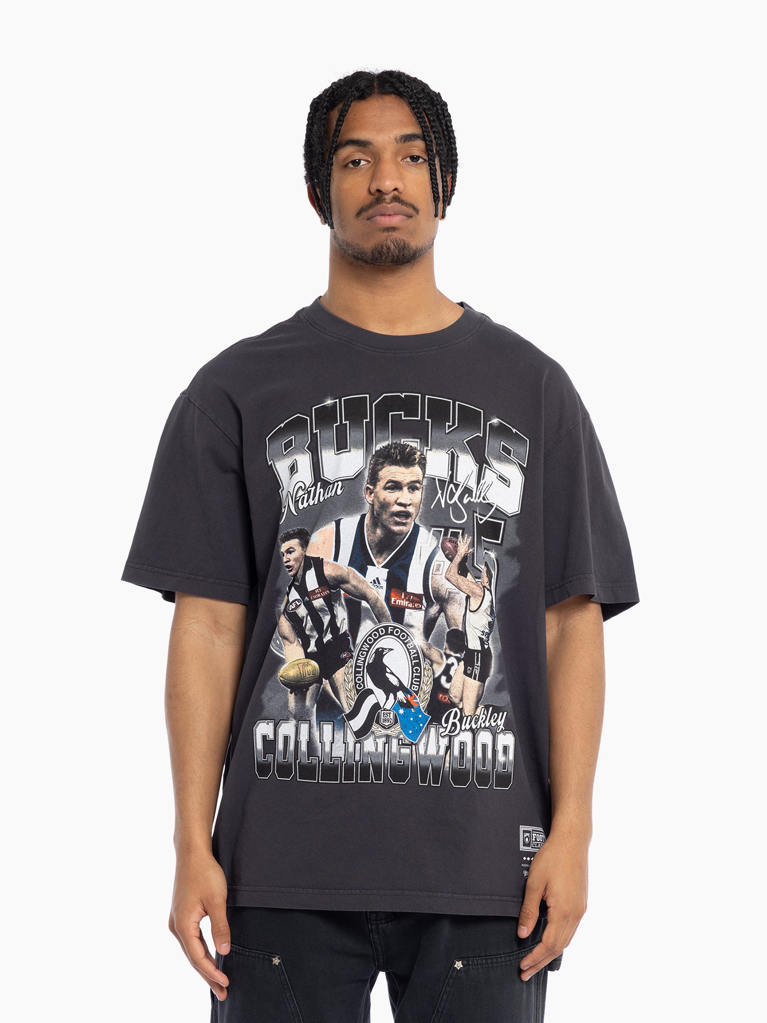 Collingwood Magpies - Mitchell & Ness Icon Tee - Nathan Buckley