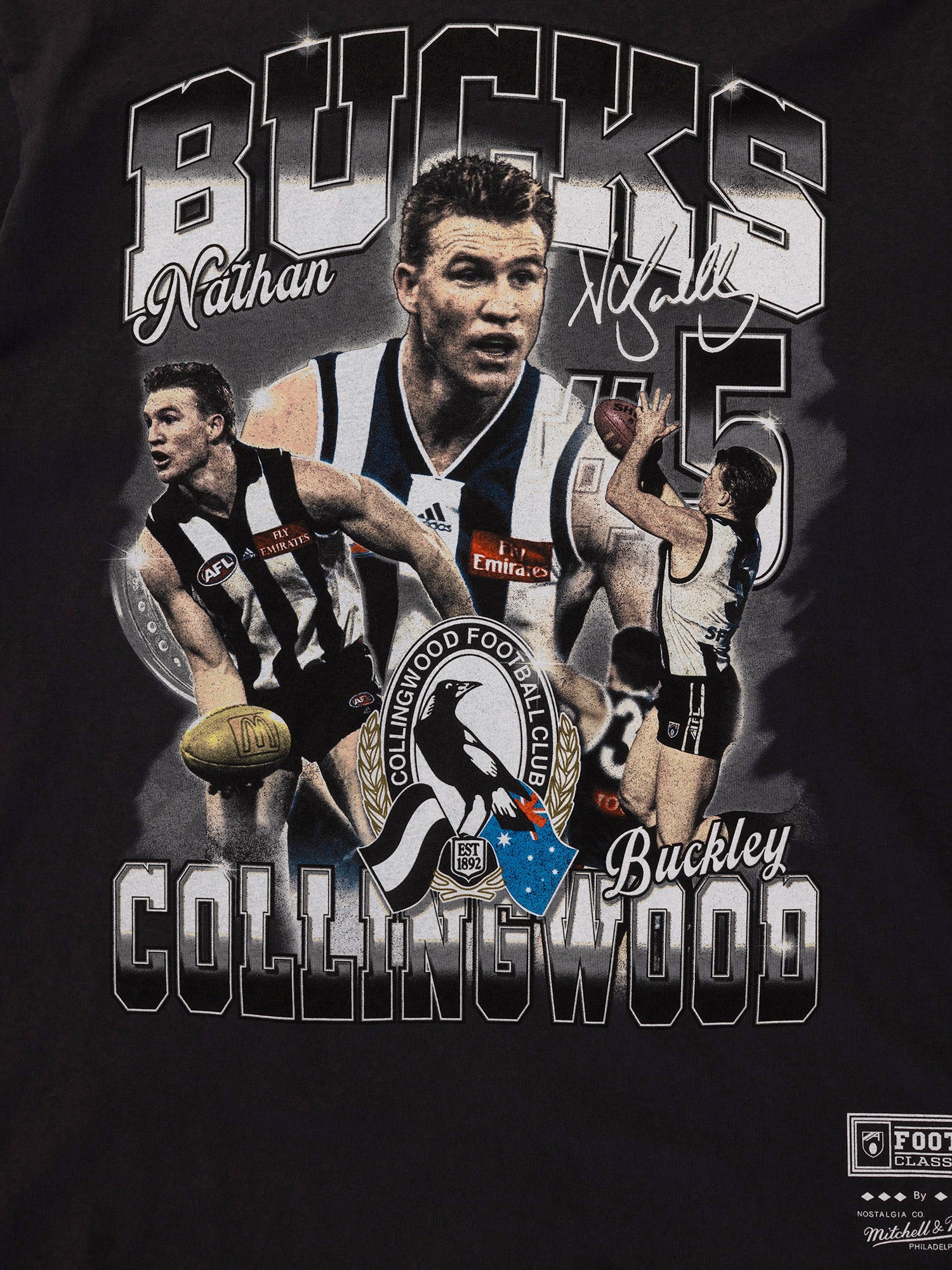 Collingwood Magpies - Mitchell & Ness Icon Tee - Nathan Buckley