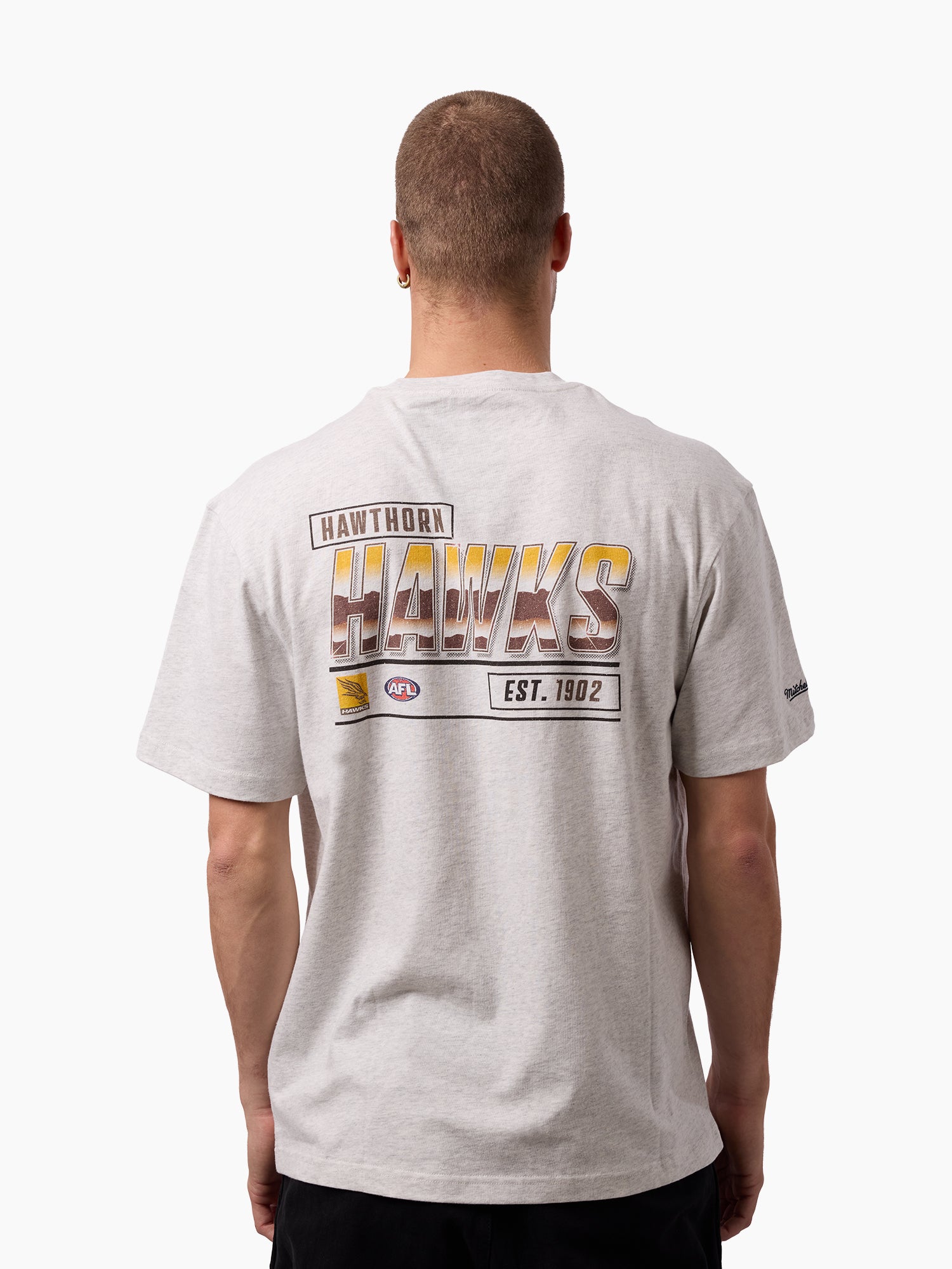 Hawthorn Hawks Mitchell & Ness Strike Through Tee