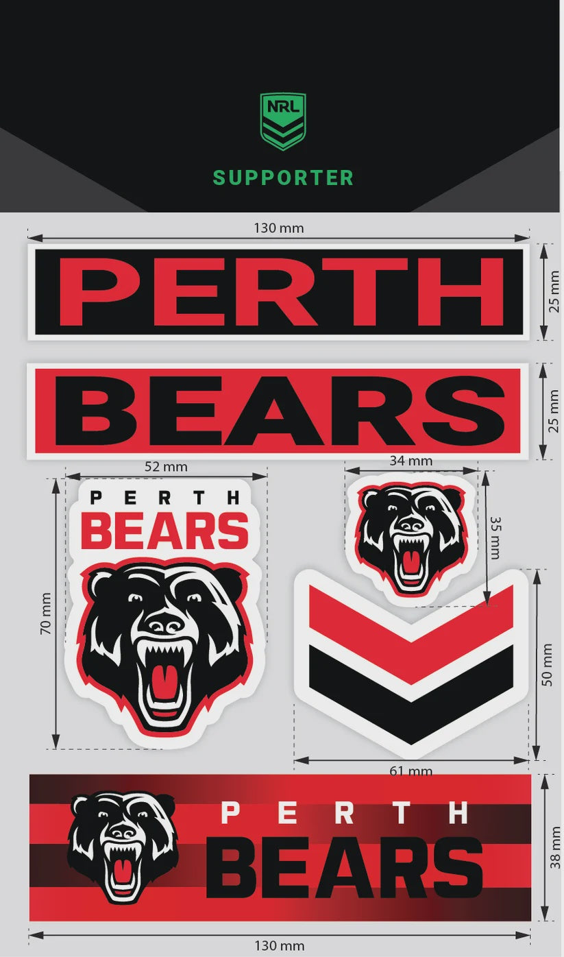 Perth Bears Decals Sheet