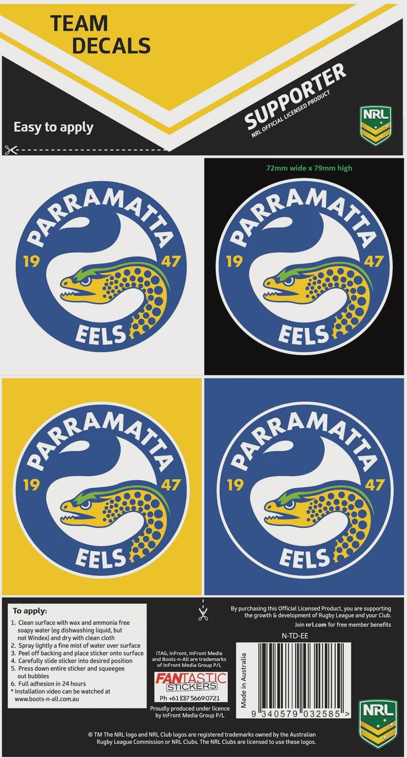 Parramatta Eels Team Decals