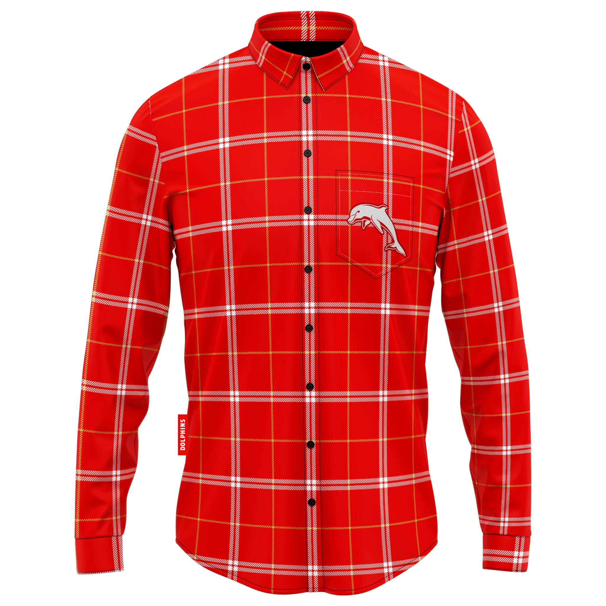 Dolphins Mustang Flannel Shirt