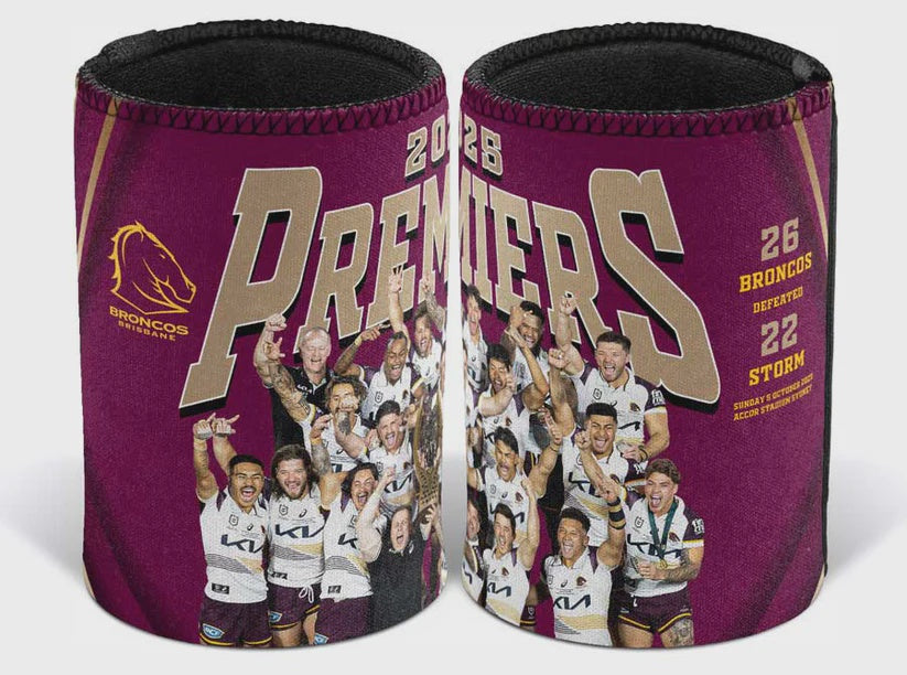 Brisbane Broncos 2025 Premiers Team Photo Can Cooler