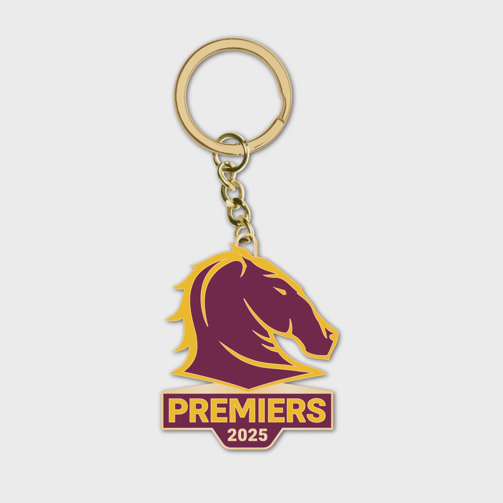 Brisbane Broncos 2025 Premiers Logo Keyring