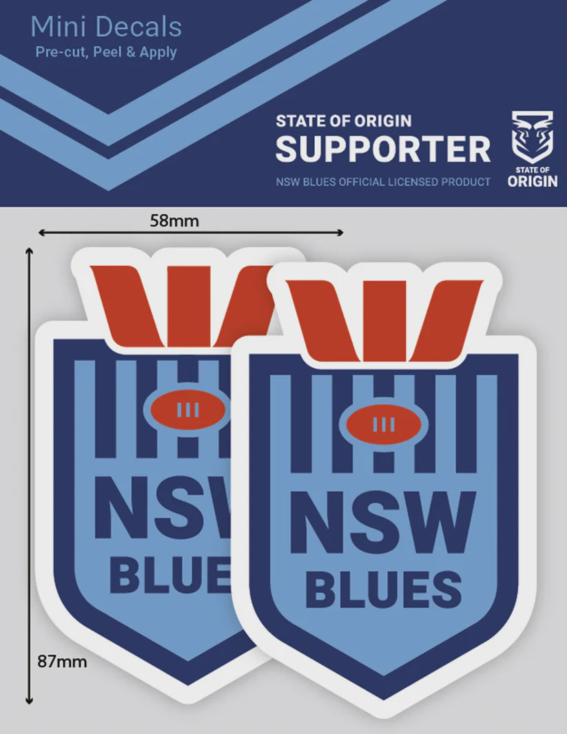 State Of Origin- New South Wales Blues 2 Mini Decals