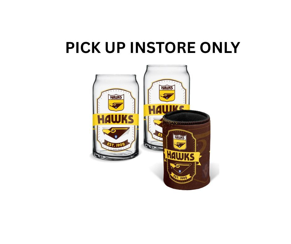 Hawthorn Hawks Can shaped Glasses And Can Cooler