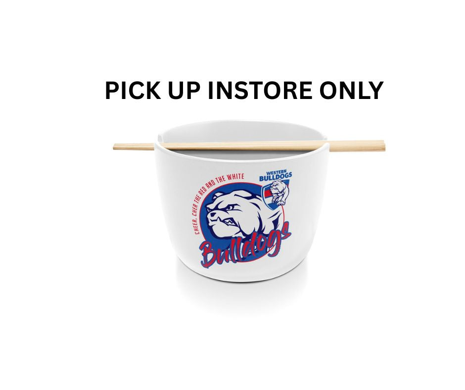 Western Bulldogs Noodle Bowl with Chopsticks