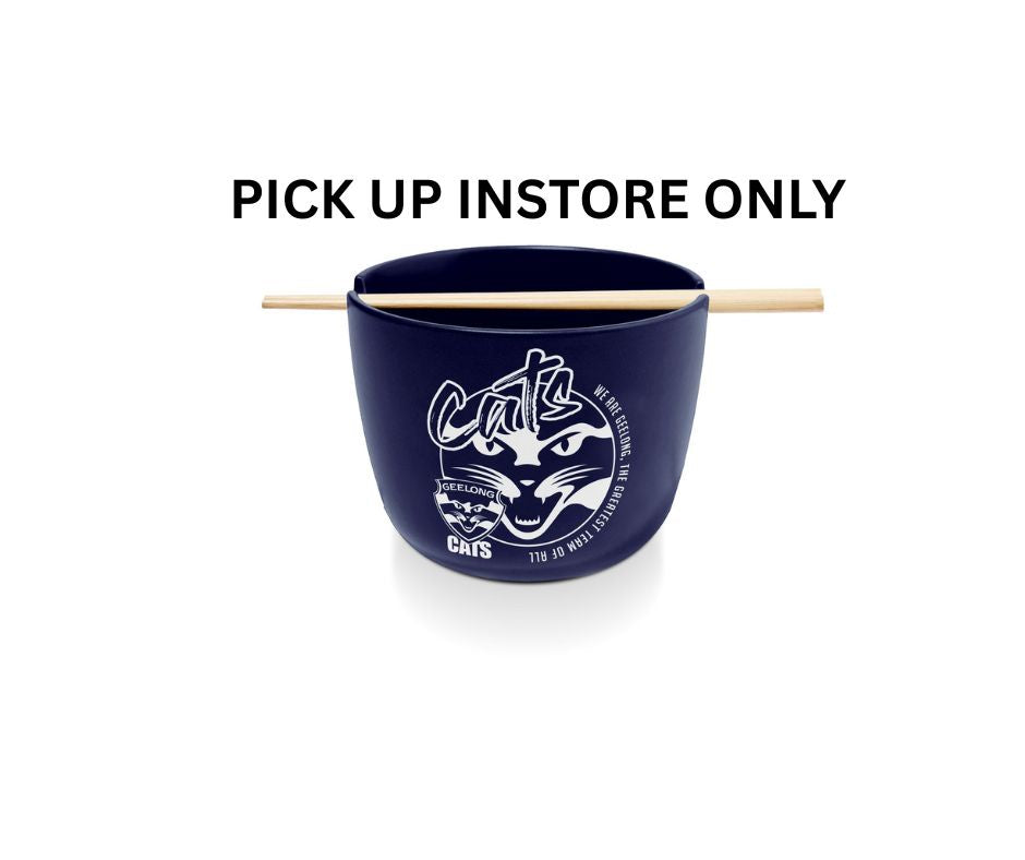 Geelong Cats Noodle Bowl with Chopsticks