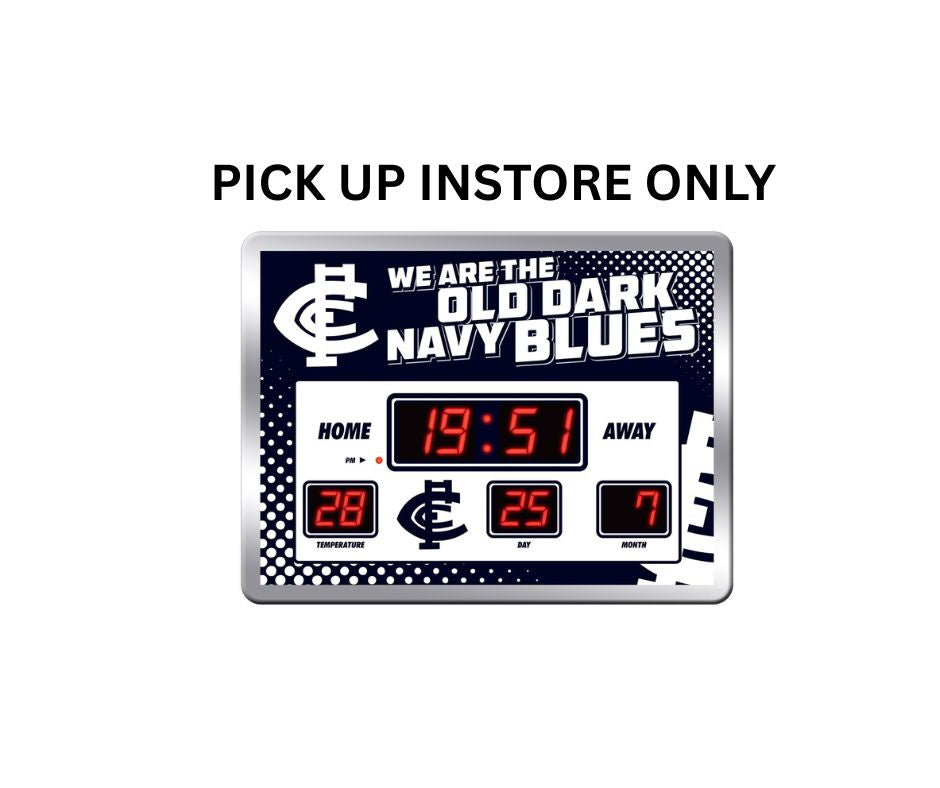 Carlton Blues Scoreboard Clock