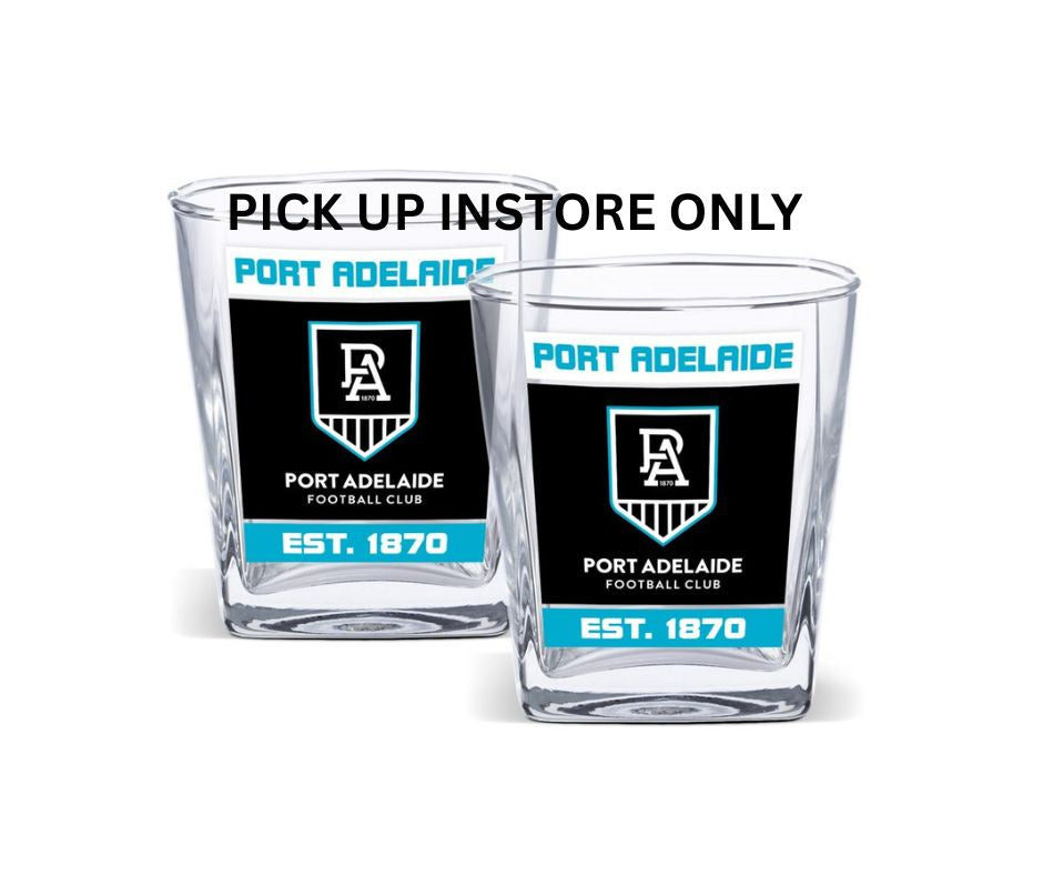 Port Adelaide Power Spirit Glasses - Set Of 2