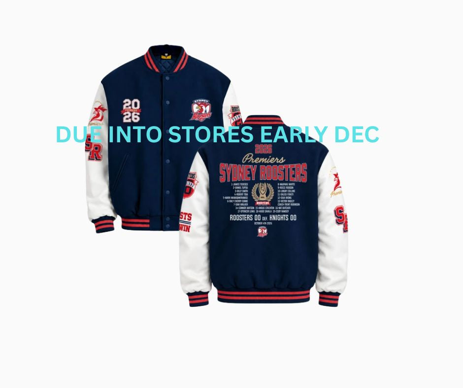 Sydney Roosters 2026 Premiers Varsity Jacket