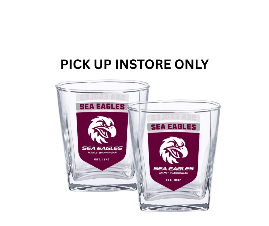 Manly Sea Eagles Spirit Glasses Set Of 2