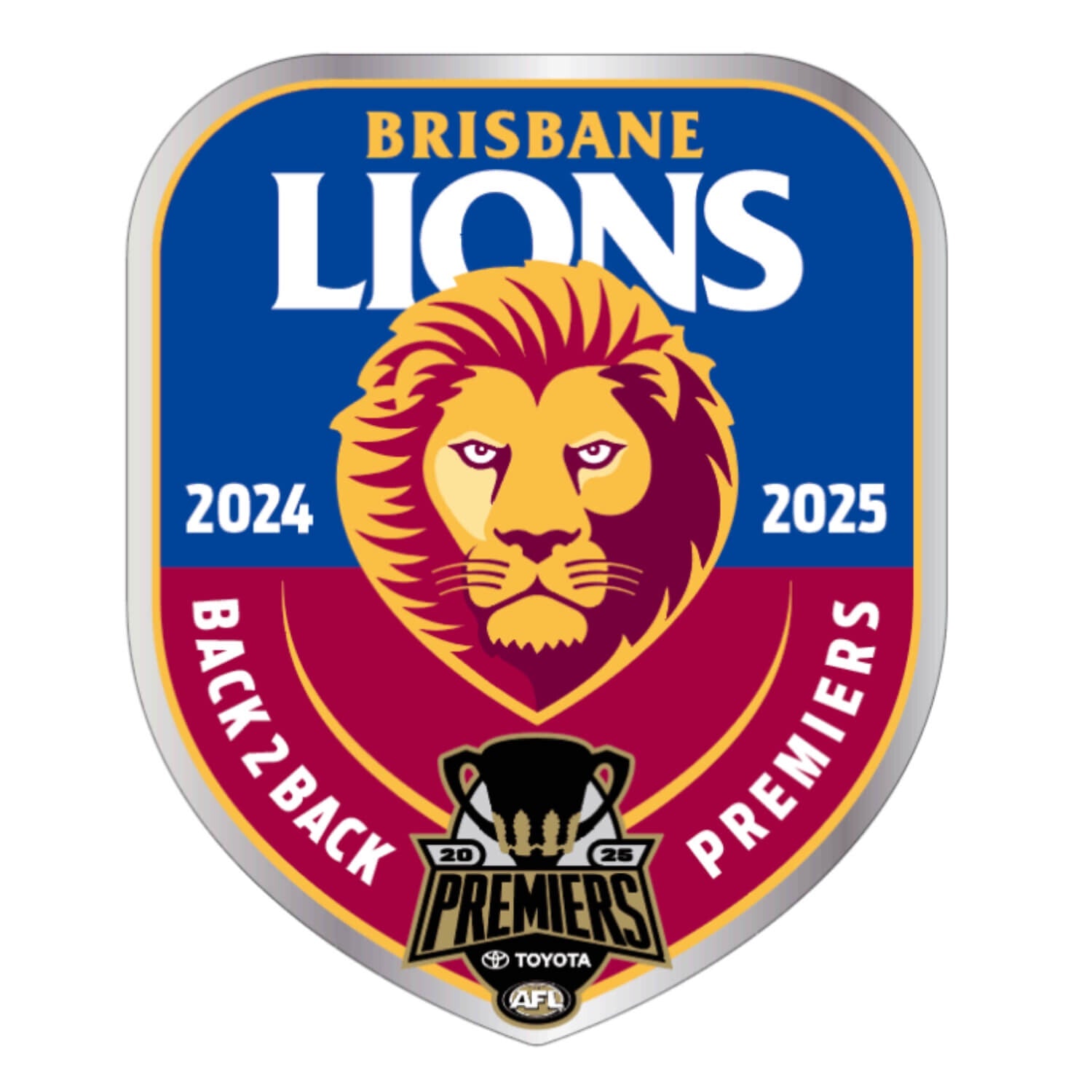 Brisbane Lions 2025 Premiers Car Decal
