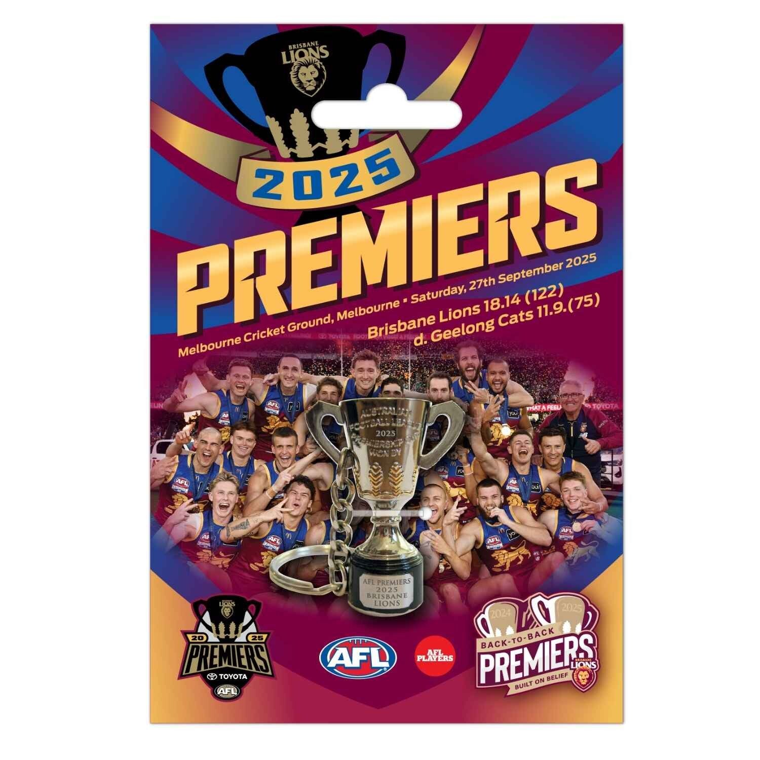 Brisbane Lions 2025 Premiership Cup Keyring