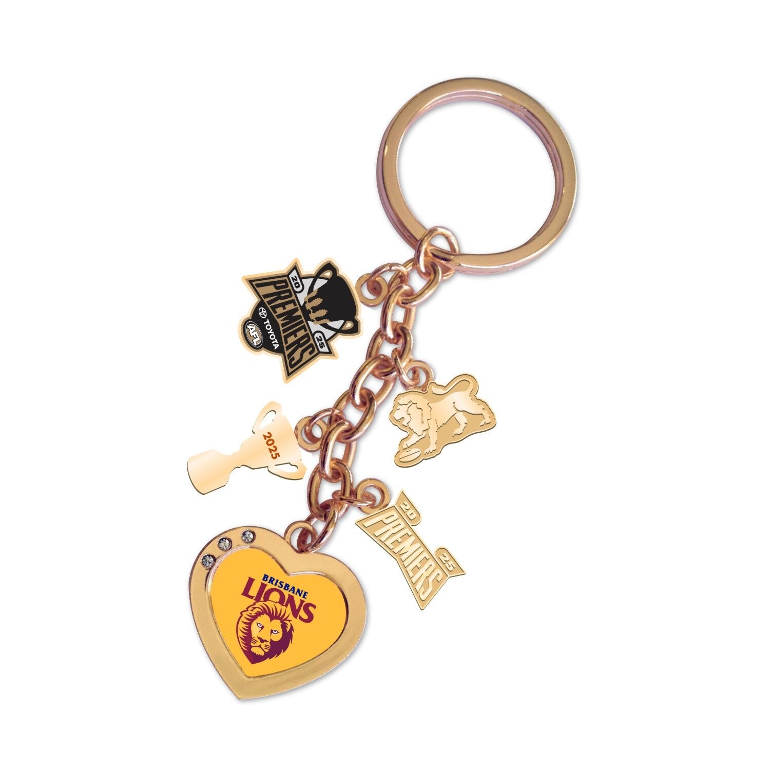 Brisbane Lions  2025 Premiers  Charm Keyring