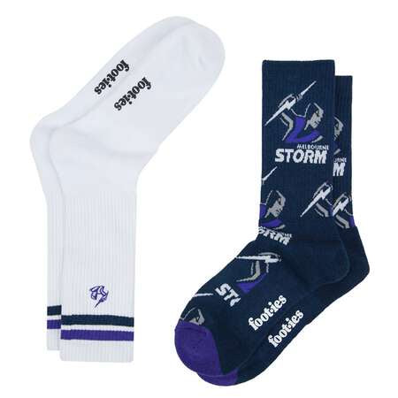 Melbourne Storm Heritage Sneaker Sock - 2 pack