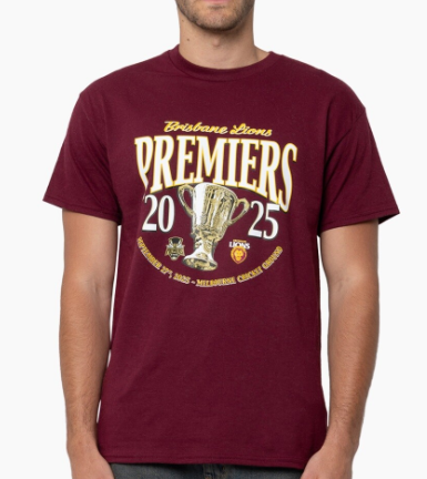 Brisbane Lions 2025 Premiers Tee