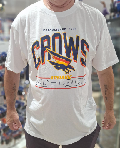 Adelaide Crows White Arch Stack Tee