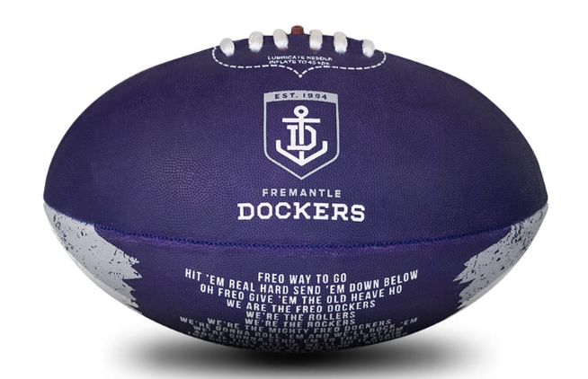 Fremantle Dockers Team Song Sherrin Football - Size 2