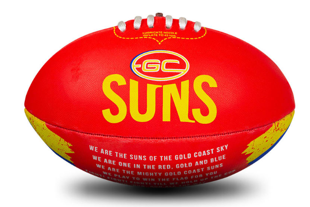 Gold Coast Suns Team Song Sherrin Football - Size 2