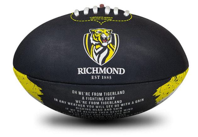 Richmond Tigers Team Song Sherrin Football - Size 2