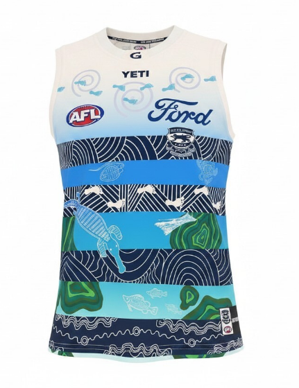 Geelong Cats 2026 White Indigenous Guernsey