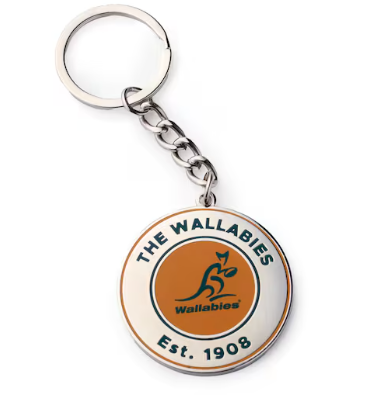 Australian Wallabies Round Logo Keyring