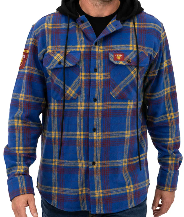 Brisbane Lions Hooded Flannel Shirt