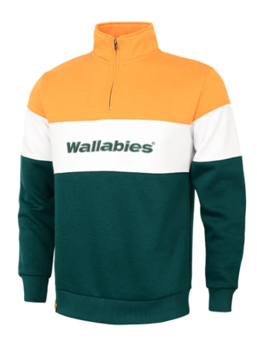 Australian Wallabies Rugby Union 1/4 Zip Top